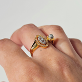 TWO TONE INTRICATE RING