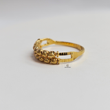 DOUBLE ROW BEADED RING