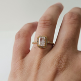 RADIENT CUT HALO RING