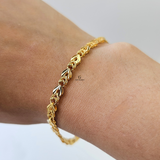LEAF CUTTING FLAT BRACELET