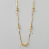 THREE BEAD SATELLITE NECKLACE