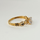 SINGLE STONE DIAMOND CUT RING