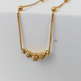 STATION CHAIN WITH 5 CENTRE BEADS