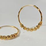 DIAMOND CUT HOOP EARRINGS