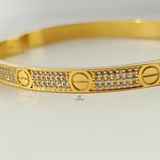 DIAMANTE SCREW HINGED BANGLE