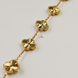 GOLD 5 FLOWER BRACELET - SMALL