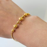 INTRICATE DIAMOND CUT BALL BRACELET