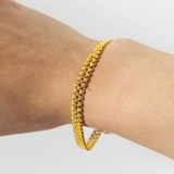 DOTTED LINK FLAT BRACELET