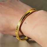 DIAMANTE SCREW DESIGN CUFF BANGLE