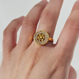 PETAL DESIGN DISC RING