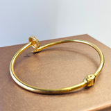 GOLD NAIL CUFF BANGLE