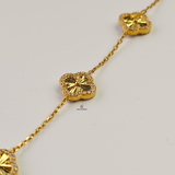 DIAMANTE PAVÉ 5 FLOWER BRACELET - SMALL