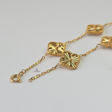 GOLD 5 FLOWER BRACELET