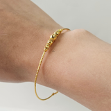 FACET BEAD BANGLE BRACELET