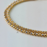 DOTTED DESIGN RHODIUM & GOLD BRACELET