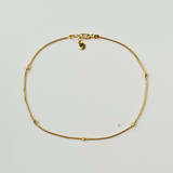 DAINTY BEADED STATION ANKLET