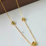 GOLD SMALL 5 FLOWER NECKLACE