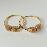 CUBIC ZIRCONIA GOLD HOOPS