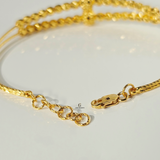 DIAMOND CUT BEAD LINK BANGLE