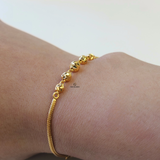 DIAMOND CUT PATTERNED BALL BRACELET