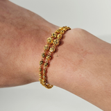 DOUBLE LAYERED BEADED BRACELET