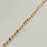 DIAMOND CUT PLAIN BEADED BRACELET