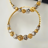 GOLD AND RHODIUM HOOPS