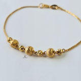 INTRICATE DIAMOND CUT BALL BRACELET