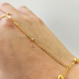 DIAMOND CUT BEADED HAND CHAIN