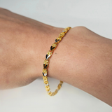 TWO TONE LINK DESIGN BRACELET