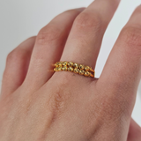 DOUBLE ROW BEADED RING