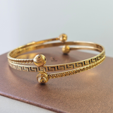 GREEK KEY CROSSOVER FIXED BANGLE