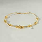BEADED STATION LINK BANGLE