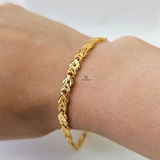 LEAF CUTTING FLAT BRACELET
