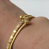 DOUBLE BALL CROSSOVER FIXED BANGLE