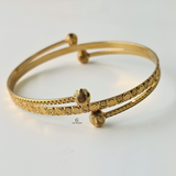 DOUBLE BALL CROSSOVER FIXED BANGLE