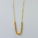 TEXTURED BEAD STATION NECKLACE