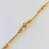 BEADED DOUBLE CHAIN BRACELET