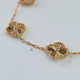 GOLD 5 FLOWER BRACELET