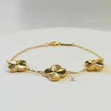 GOLD 3 FLOWER BRACELET