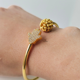 HAMSA BALL CUFF BANGLE