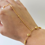 DIAMOND CUT BEADED HAND CHAIN