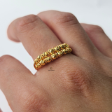 DOUBLE ROW BEADED RING