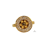PETAL DESIGN DISC RING