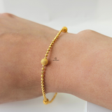 GOLD SAND BLAST BALL BRACELET
