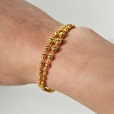 DOUBLE LAYERED BEADED BRACELET