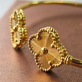 GOLD FLOWER CUFF BANGLE