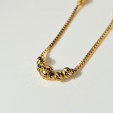 THREE BEAD SATELLITE NECKLACE