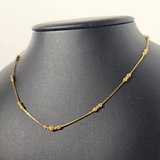 THREE BEAD SATELLITE NECKLACE