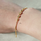 DIAMOND CUT PATTERNED BALL BRACELET